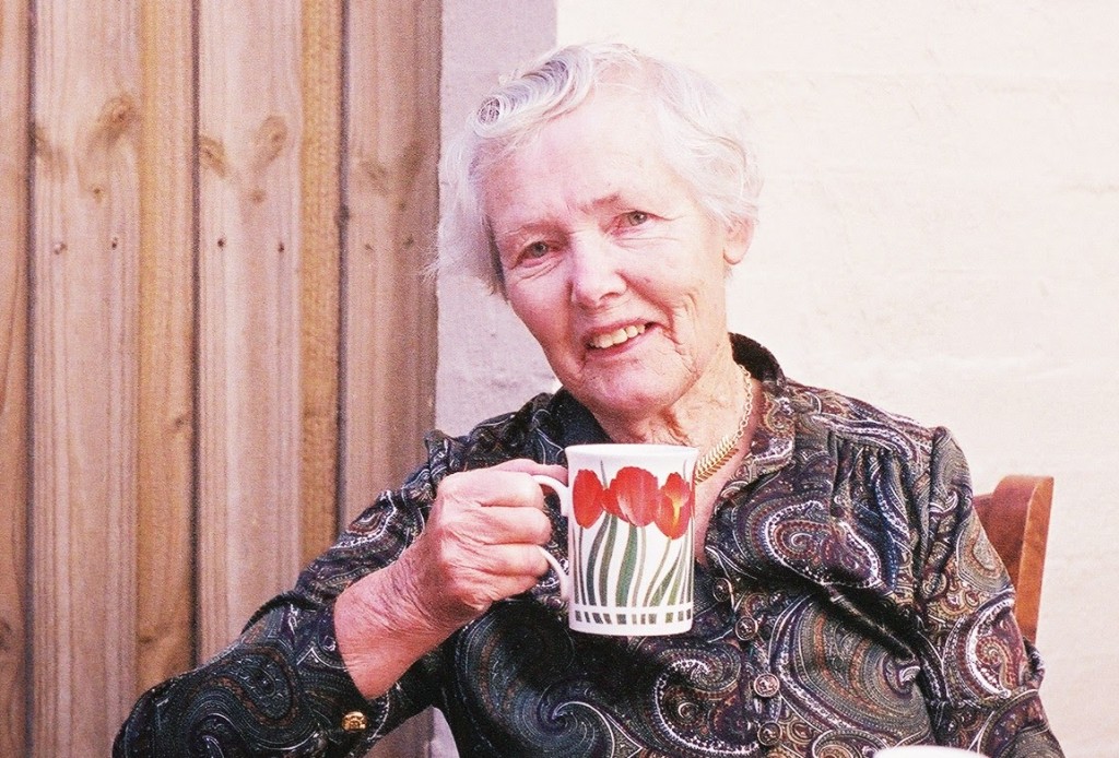 Mum cuppa smiling